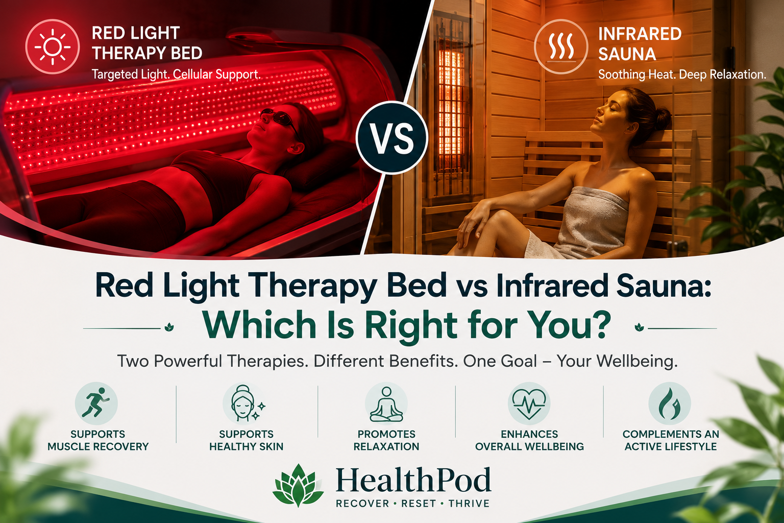Red Light Therapy Bed vs Infrared Sauna