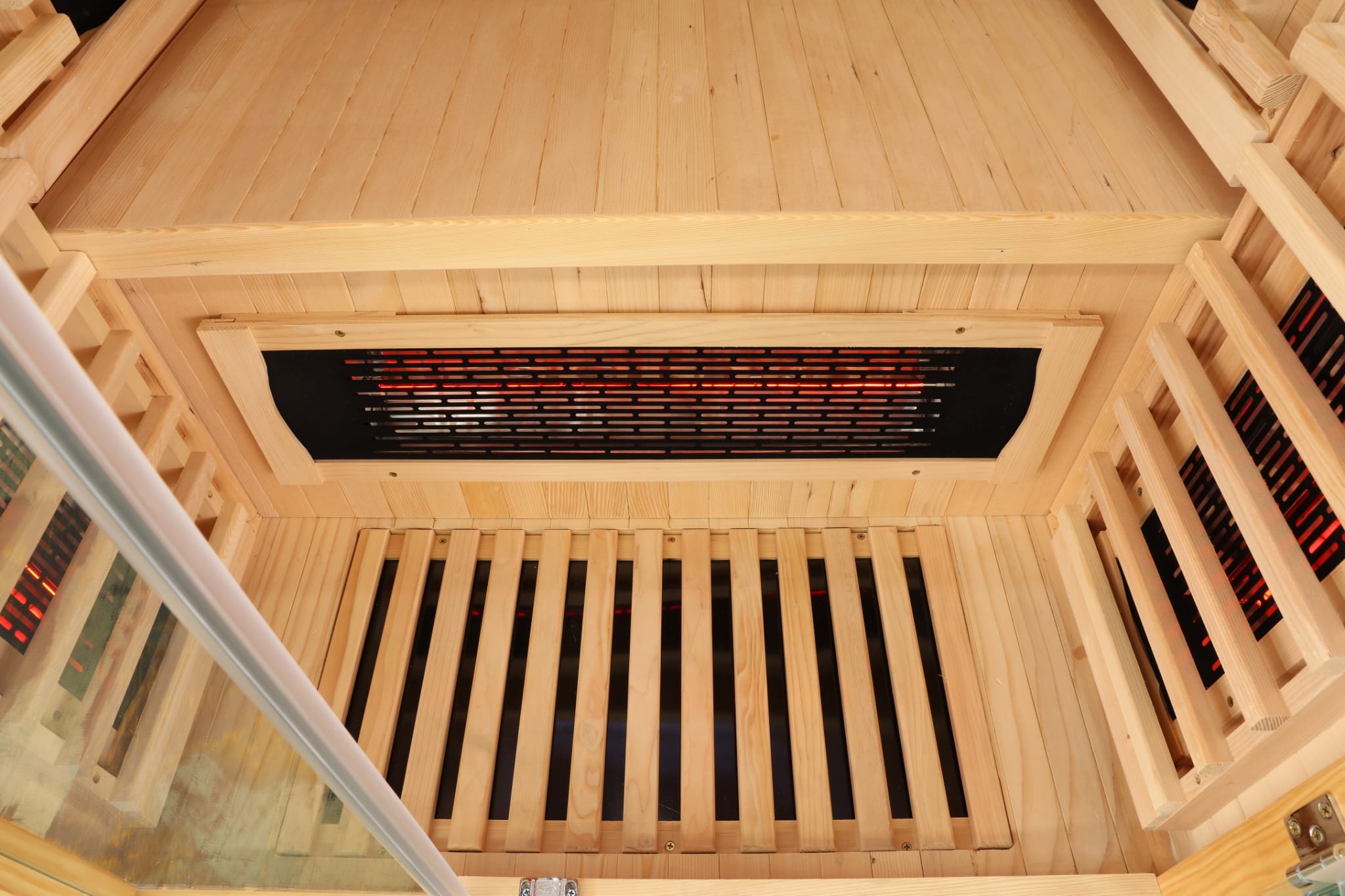 1 Person Indoor Infrared Sauna - HotBox 1 Canadian Hemlock - Canadian Hemlock timber detail 1 Person Indoor Infrared Sauna - HotBox 1 Canadian Hemlock - Canadian Hemlock timber detail