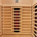 1 Person Indoor Infrared Sauna - HotBox 1 Canadian Hemlock - LED lighting detail