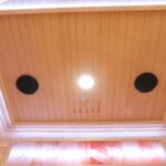 2 Person Indoor Infrared Sauna - HotBox 2 Canadian Hemlock - bench and seating detail