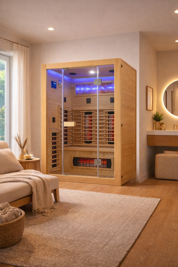 2 Person Indoor Infrared Sauna - HotBox 2 Canadian Hemlock