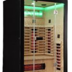 2 Person Black Indoor Infrared Sauna - HotBox 2 Black - interior view