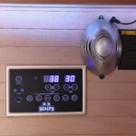 2 Person Black Indoor Infrared Sauna - HotBox 2 Black - LED lighting detail